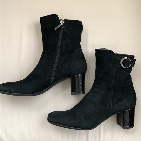 Aquatalia Suede Ankle Bootie Sz 8 - Picture 3 of 6